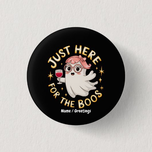 Schattig Nerd Spoken Halloween Drank Punt Ontwerp Ronde Button 3,2 Cm (Voorkant)