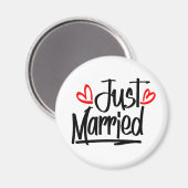 Schattig net getrouwd bruiloft Pas getrouwd bruid  Magneet (Voorkant / Achterkant)