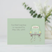 Schattig Net Getrouwd Huwelijk RSVP Kaart (Staand voorkant)