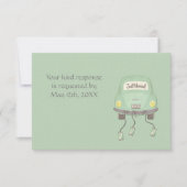 Schattig Net Getrouwd Trouw RSVP Kaart (Voorkant)