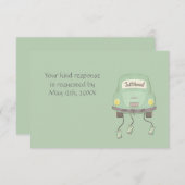 Schattig Net Getrouwd Trouw RSVP Kaart (Voorkant / Achterkant)