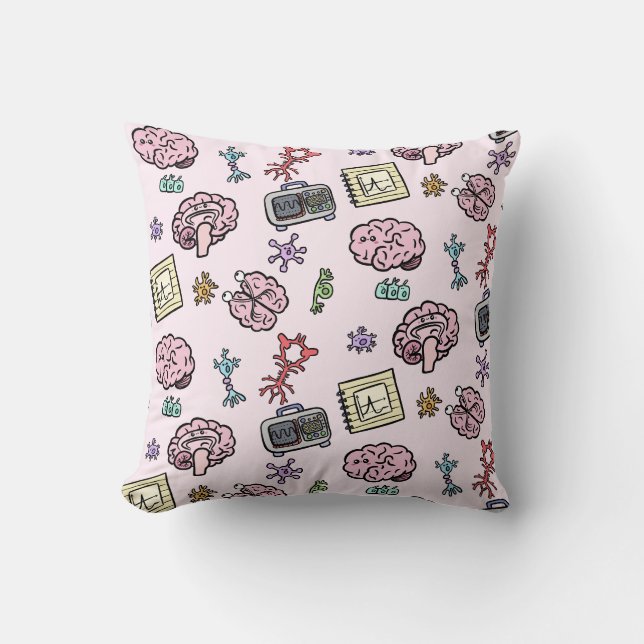 Schattig Neuroscience Patroon Kussen (Voorkant)