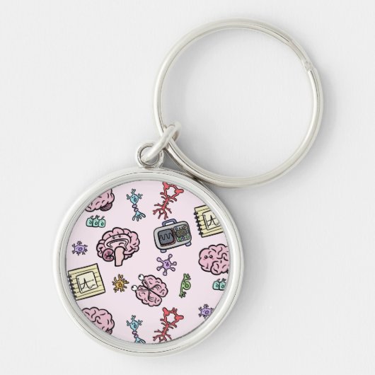 Schattig Neuroscience Patroon Sleutelhanger (Voorkant)