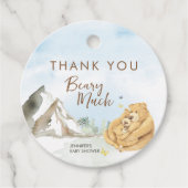 Schattig neutraal Beer draagt veel Baby Bedankjes Labels (Voorkant)