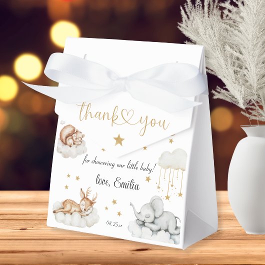 Schattig neutraal slaapdier wolk Baby shower Bedankdoosjes
