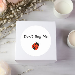 Schattig niet bug me dame bug kleur ronde sticker