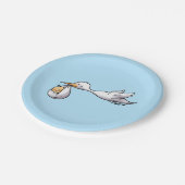 schattig nieuw baby shower papieren bordje (Gekanteld)