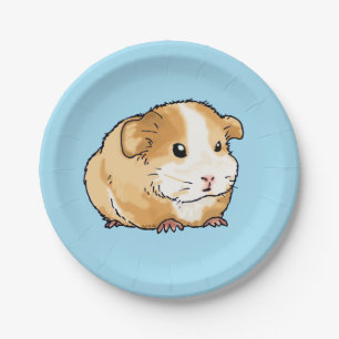 schattig nieuw cavia papieren bordje