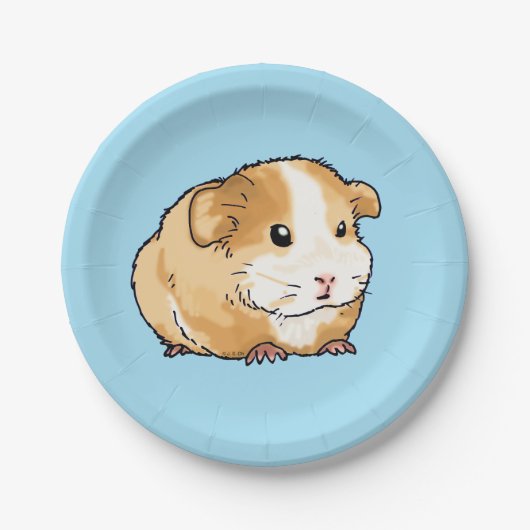 schattig nieuw cavia papieren bordje (Voorkant)