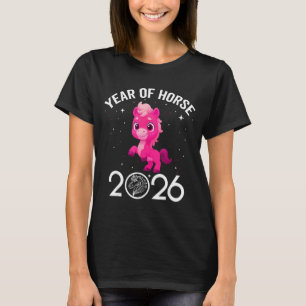 Schattig Nieuwjaar 2026 T-shirt Peuter Meisje Jong