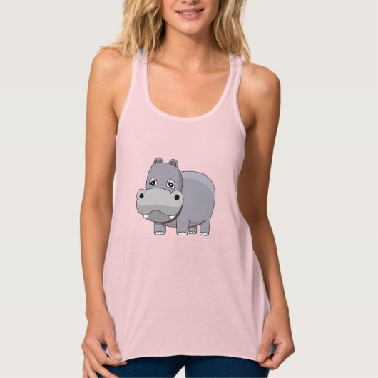 Schattig nijlpaardje tanktop (Voorkant)