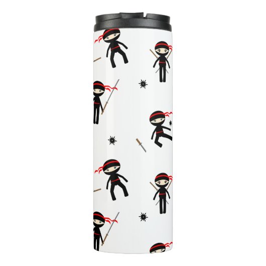 Schattig Ninja Pattern Thermosbeker (Achterkant)