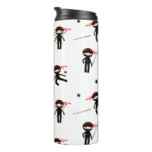 Schattig Ninja Pattern Thermosbeker (Geroteerd rechts)