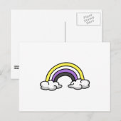 Schattig Non-binair Regenboog Briefkaart (Voorkant / Achterkant)