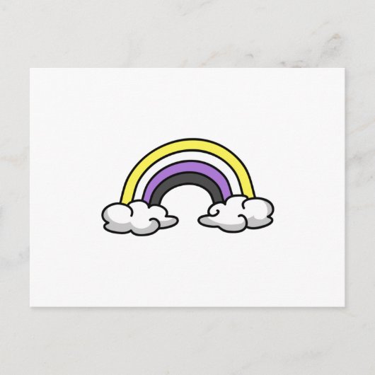Schattig Non-binair Regenboog Briefkaart (Voorkant)