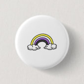 Schattig Non-binair Regenboog Ronde Button 3,2 Cm (Voorkant)