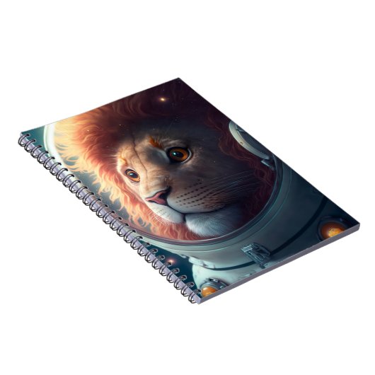 Schattig Notitieboek van Lion Astronaut (Rechterzijde)