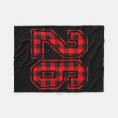 Schattig nummer 26 Kerstmis Rood Geruit Patroon #2 Fleece Deken (Voorkant (Horizontaal))