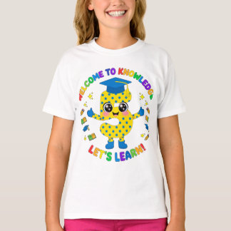 Schattig Nummer 5 Welkom Bij Kennis Laten We Leren T-shirt