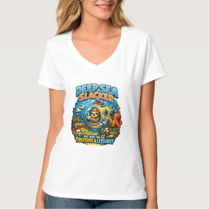 Schattig oceaana-avontuur humor, grappige luiaard  t-shirt