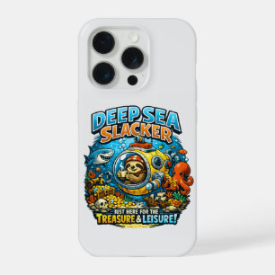 Schattig oceaanaavontuur humor, grappige luiaard d iPhone 15 pro case