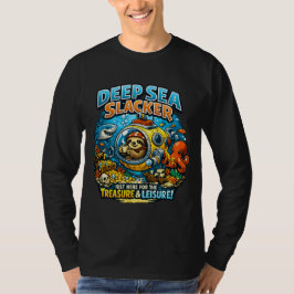 Schattig oceaanaavontuur humor, grappige luiaard d t-shirt