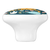 schattig Oerwoud-cheeta-decor Keramische Knop (Zijkant)