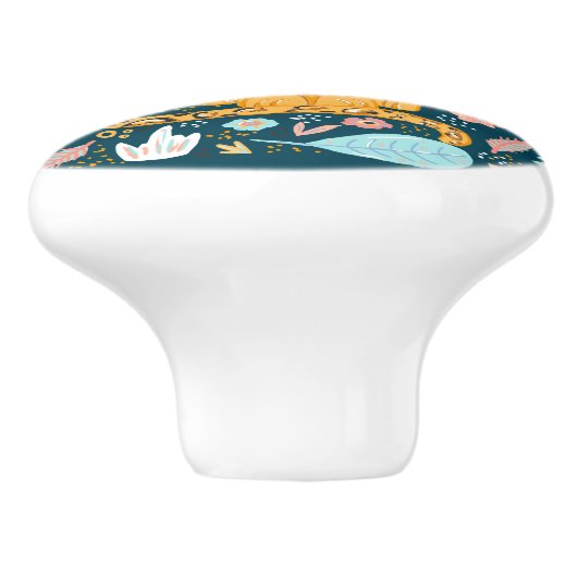 schattig Oerwoud-cheeta-decor Keramische Knop (Zijkant)