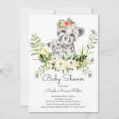 Schattig Oerwoud Cheetah Baby shower Invitation Kaart (Voorkant)