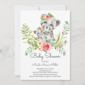 Schattig Oerwoud Cheetah Baby shower Invitation Kaart (Voorkant)
