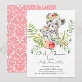 Schattig Oerwoud Cheetah Baby shower Invitation Kaart (Voorkant / Achterkant)