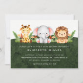 Schattig Oerwoud Dieren Baby shower Kaart (Voorkant)