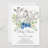 Schattig Oerwoud Dieren Baby shower Kaart (Voorkant)