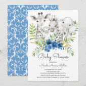Schattig Oerwoud Dieren Baby shower Kaart (Voorkant / Achterkant)
