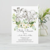 Schattig Oerwoud Dieren Baby shower Kaart (Staand voorkant)