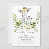 Schattig Oerwoud Giraffe Baby shower Kaart (Voorkant)