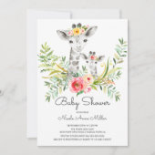 Schattig Oerwoud Giraffe Baby shower Kaart (Voorkant)