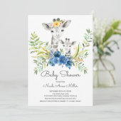 Schattig Oerwoud Giraffe Baby shower Kaart (Staand voorkant)