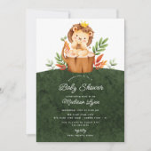 Schattig Oerwoud Lion Baby shower Kaart (Voorkant)