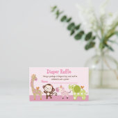 Schattig Oerwoud meisjes Luidere ritten Informatiekaartje (Staand voorkant)