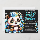 Schattig Oerwoud Panda Delight Boy Baby shower Kaart (Voorkant)