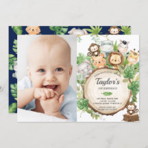 Schattig Oerwoud Safari Greenery 1e verjaardag fot