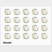 Schattig Oerwoud Safari Lion Baby shower Hartelijk Ronde Sticker (Vel)