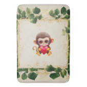 Schattig Oerwoud Valentijn Monkey Badmat (Voorkant Verticaal)