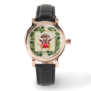 Schattig Oerwoud Valentijn Monkey Horloge