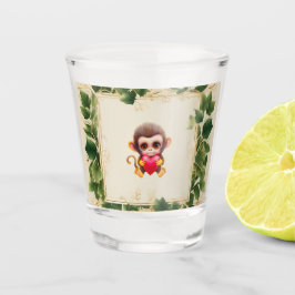 Schattig Oerwoud Valentijn Monkey Shot Glas
