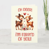 Schattig Oh Hert! Ik Ben Doler van Jou Valentijnsd Feestdagen Kaart (Voorkant)