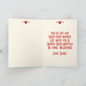 Schattig Oh Hert! Ik Ben Doler van Jou Valentijnsd Feestdagen Kaart (Binnen)