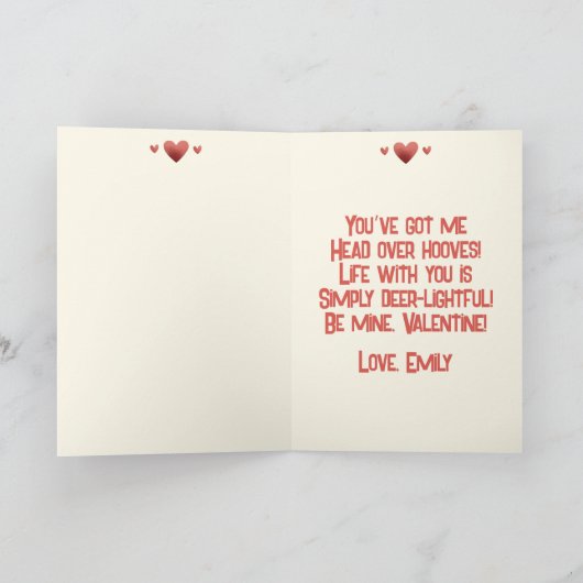 Schattig Oh Hert! Ik Ben Verliefd Op Jou Valentijn Feestdagen Kaart (Binnen)