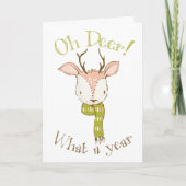 Schattig Oh Hert Wat een Jaar Citaat Kerstmis Feestdagen Kaart (Voorkant)